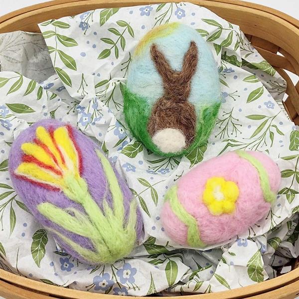 Easter Needle Felting Class Owl & Rabbit Gallery
